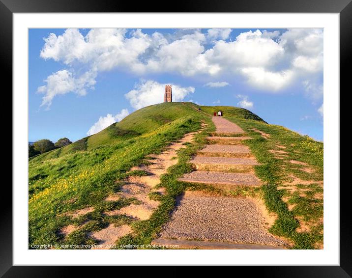 Glastonbury Tor Somerset Framed Mounted Print by Jeanette Broughton