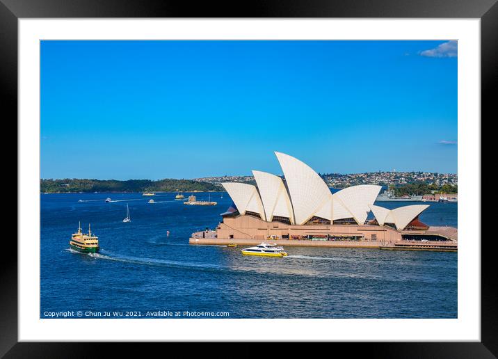 Sydney Opera House, a performing center on Sydney Harbor in Sydney, New South Wales, Australia Framed Mounted Print by Chun Ju Wu