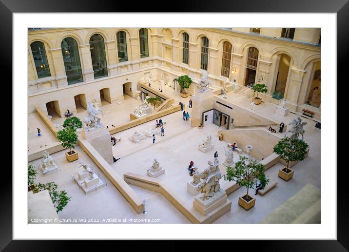 The sculpture garden of Louvre Museum in Paris, France Framed Mounted Print by Chun Ju Wu