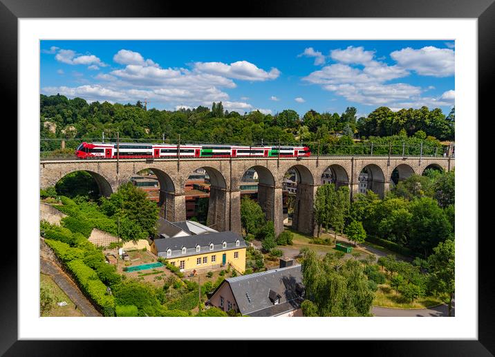 Pont de chemin de fer in Luxembourg City Framed Mounted Print by Chun Ju Wu