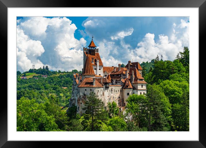 Bran Castle near Brasov, known as Dracula's Castle in Transylvania, Romania Framed Mounted Print by Chun Ju Wu