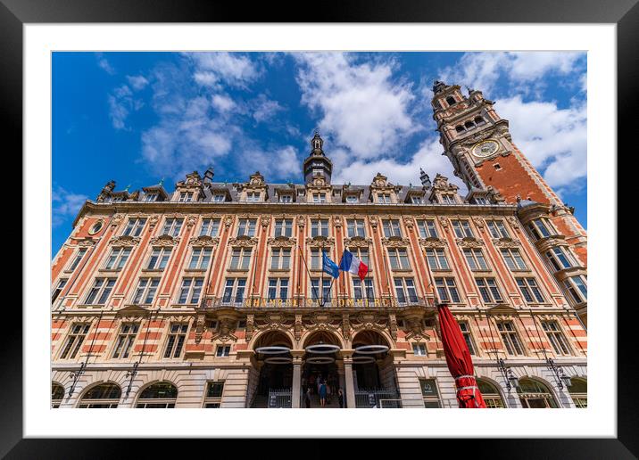 Chambre de commerce at Lille, France Framed Mounted Print by Chun Ju Wu