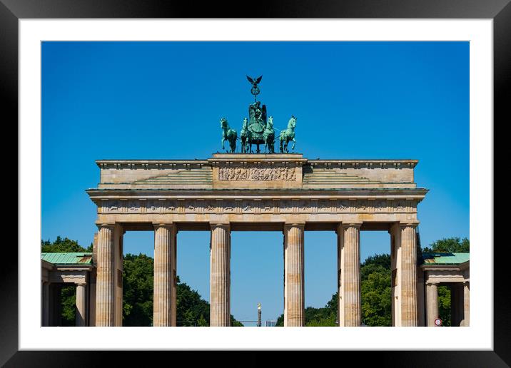 Brandenburg Gate, a monument in Berlin, Germany Framed Mounted Print by Chun Ju Wu