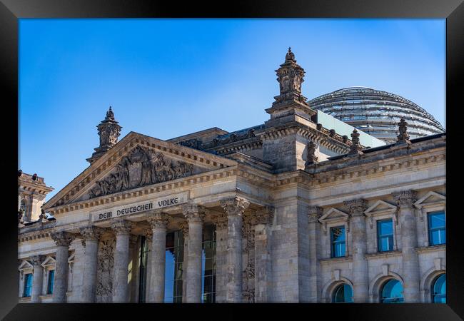 Reichstag Building, a legislative government building in Berlin, Germany Framed Print by Chun Ju Wu