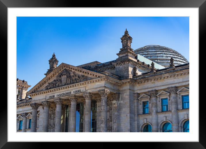 Reichstag Building, a legislative government building in Berlin, Germany Framed Mounted Print by Chun Ju Wu