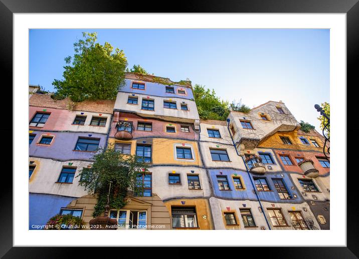 Hundertwasserhaus, an apartment house in Vienna, Austria Framed Mounted Print by Chun Ju Wu