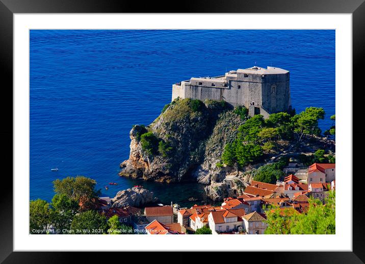 Fort Lovrijenac, a fortress by the western wall of the old city of Dubrovnik, Croatia Framed Mounted Print by Chun Ju Wu