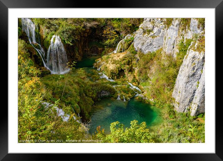 Sastavci Waterfalls in Plitvice Lakes National Park (Plitvička Jezera), Croatia Framed Mounted Print by Chun Ju Wu