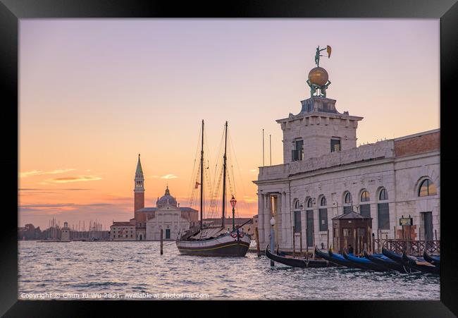 Church of San Giorgio Maggiore at sunrise time, Venice, Italy Framed Print by Chun Ju Wu