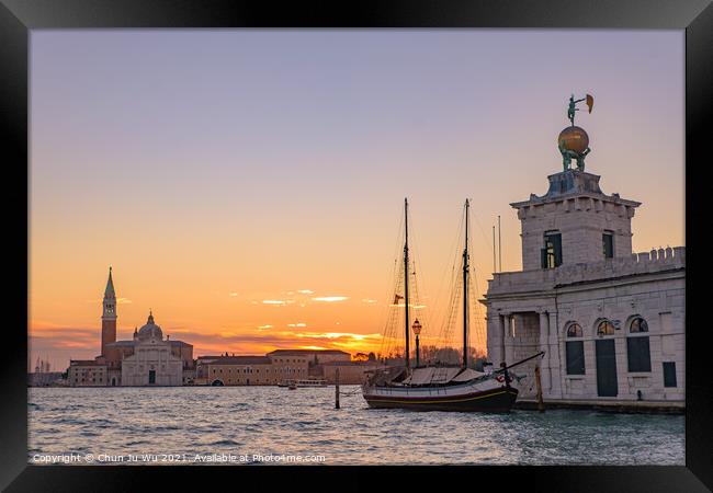 Church of San Giorgio Maggiore at sunrise time, Venice, Italy Framed Print by Chun Ju Wu