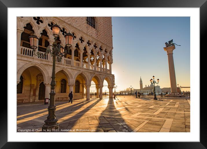 St Mark's Square (Piazza San Marco) at sunrise time, Venice, Italy Framed Mounted Print by Chun Ju Wu