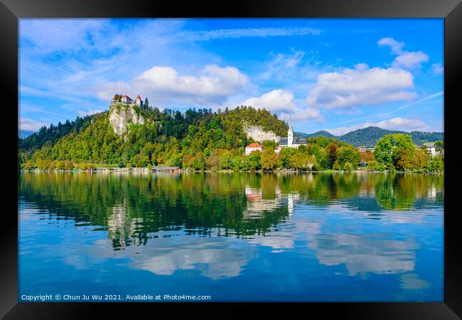 Lake Bled, a popular tourist destination in Slovenia Framed Print by Chun Ju Wu