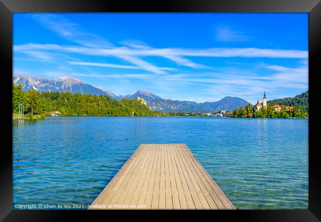 Lake Bled, a popular tourist destination in Slovenia Framed Print by Chun Ju Wu