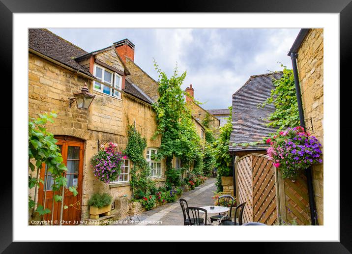 Traditional rural houses in Cotswolds area, England, UK Framed Mounted Print by Chun Ju Wu