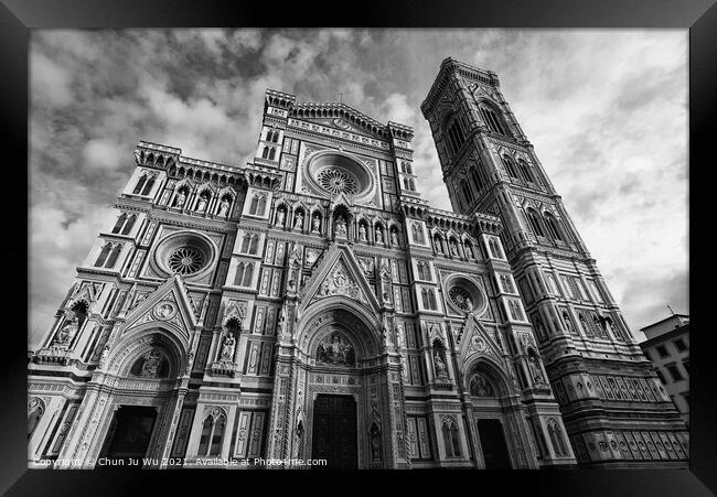 Cathedral of Saint Mary of the Flower (black & white) Framed Print by Chun Ju Wu
