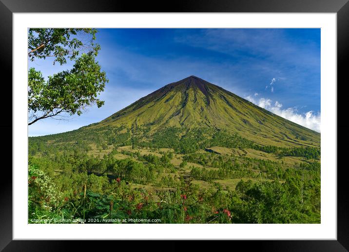 Inierie Volcano in Bajawa, Flores island, Indonesia Framed Mounted Print by Chun Ju Wu