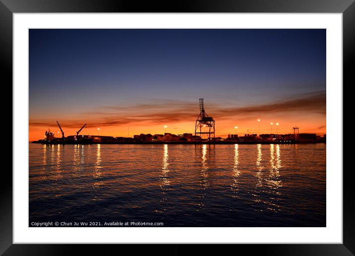 Sunset view of Fremantle, WA, Australia Framed Mounted Print by Chun Ju Wu