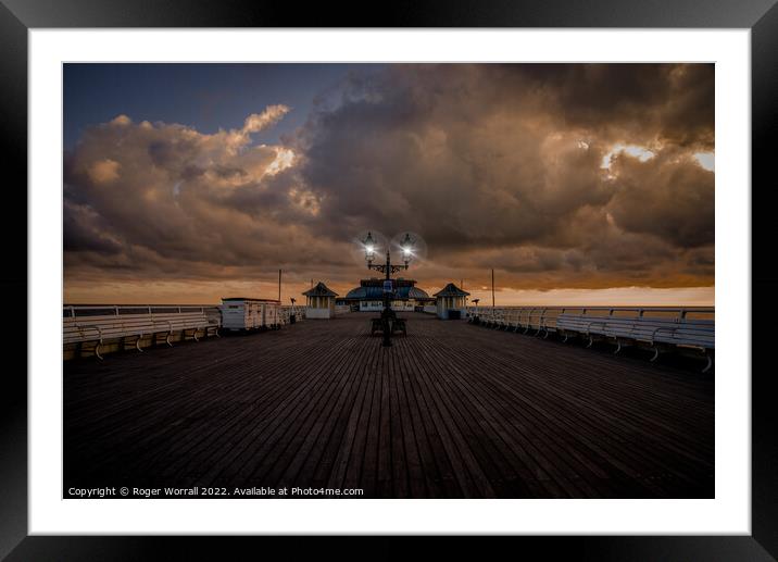 Cromer Pier Sunrise Framed Mounted Print by Roger Worrall