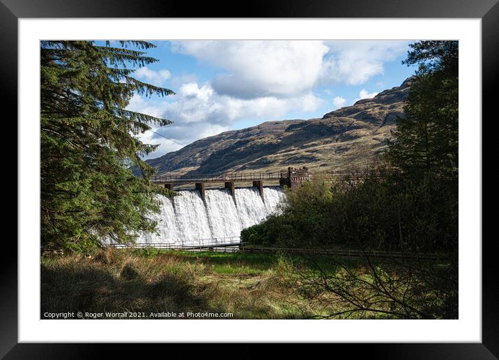 The Dam Wall Framed Mounted Print by Roger Worrall