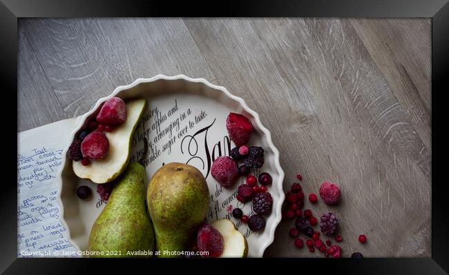 Fruit Tart Framed Print by Jane Osborne