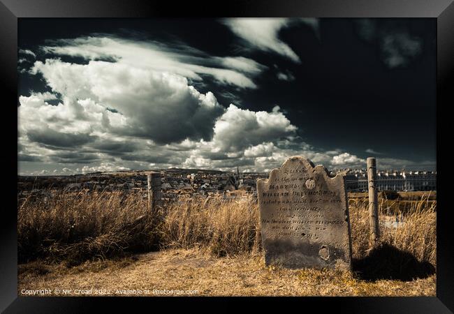 Whitby Grave Framed Print by Nic Croad
