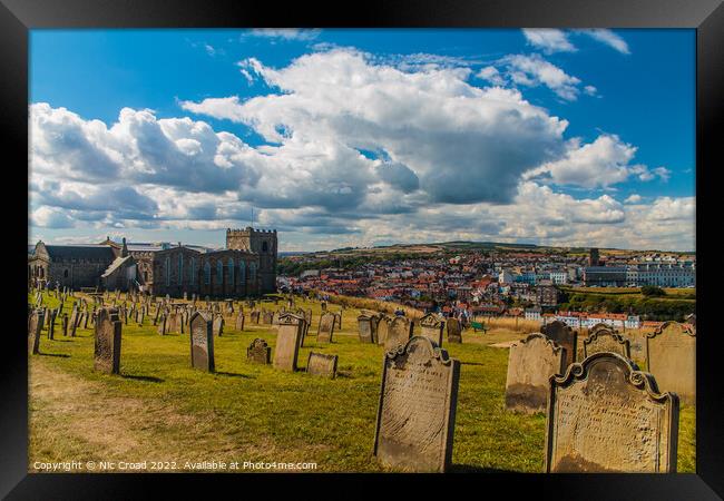 Church of St. Marys Cemetery, Whitby Framed Print by Nic Croad