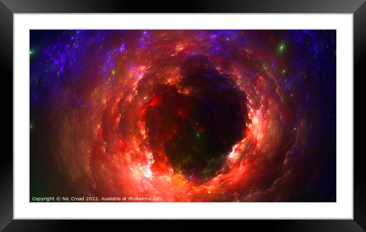 Through the wormhole Framed Mounted Print by Nic Croad