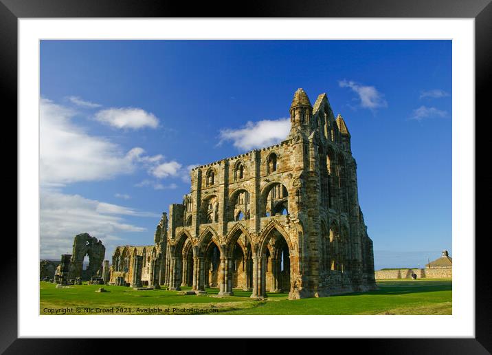 Whitby Abbey Framed Mounted Print by Nic Croad