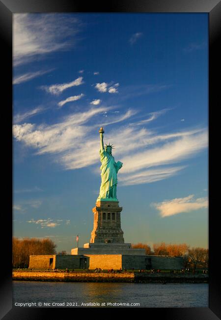 Statue of Liberty in New York City Framed Print by Nic Croad