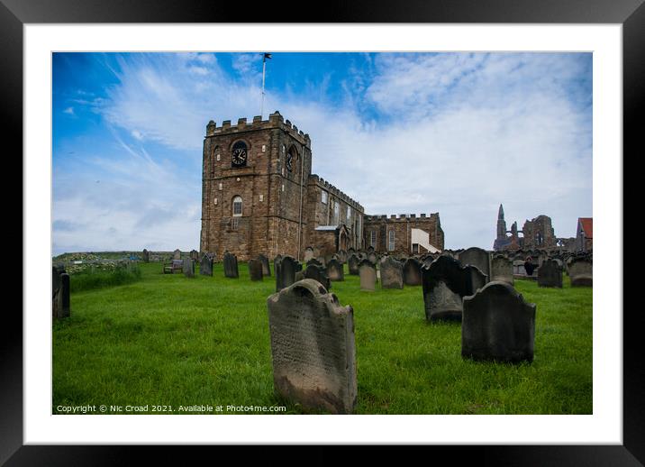 Church of St. Mary, Whitby. North Yorkshire Framed Mounted Print by Nic Croad