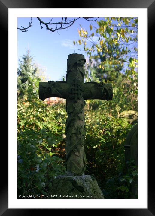 Stone Cross Framed Mounted Print by Nic Croad