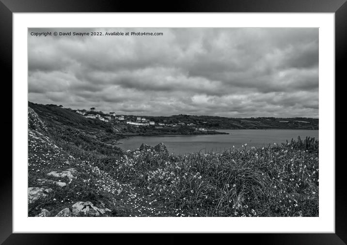 Coverack from Coverack Headland Framed Mounted Print by David Swayne