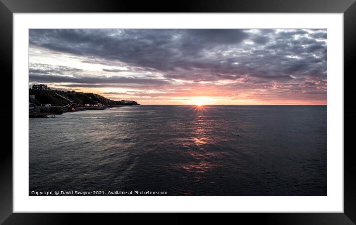 Cromer Sunset Framed Mounted Print by David Swayne