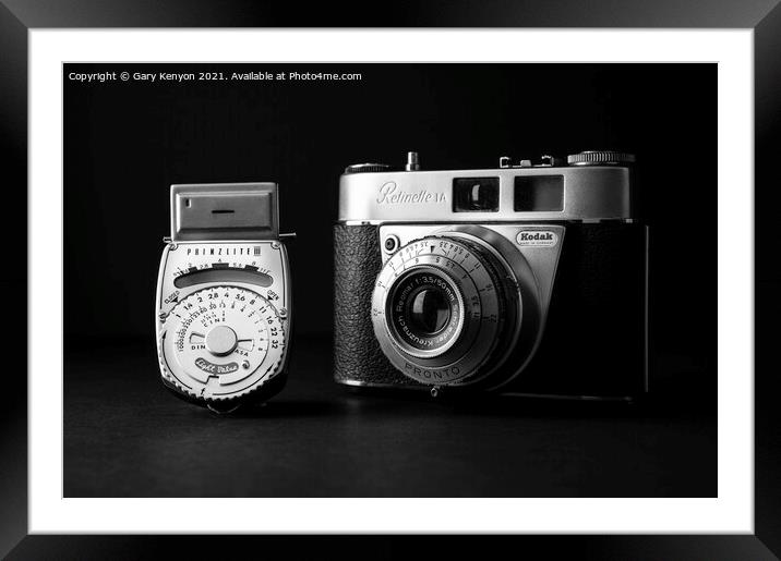 Kodak Camera and Light Meter Framed Mounted Print by Gary A Kenyon