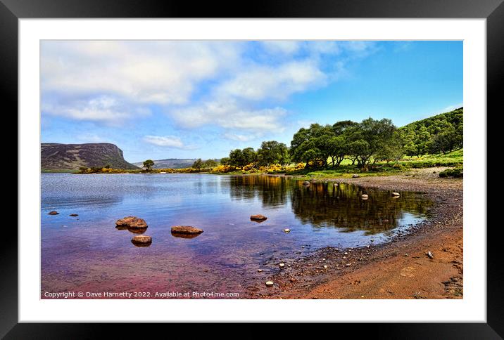 Shores of Loch Brora-Sutherland,Scotland Framed Mounted Print by Dave Harnetty