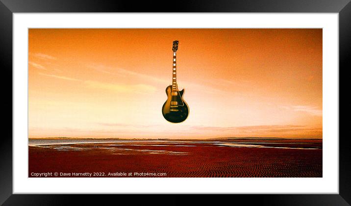 Sky Guitar 2 Framed Mounted Print by Dave Harnetty