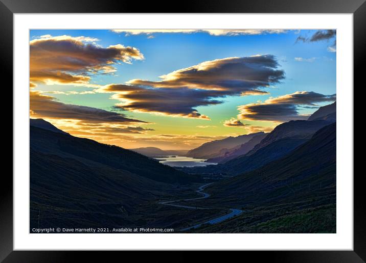Looking West to Loch Maree-Highlands of Scotland. Framed Mounted Print by Dave Harnetty