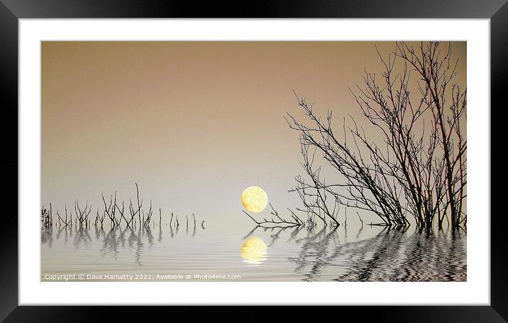 A Moon on the Water Framed Mounted Print by Dave Harnetty
