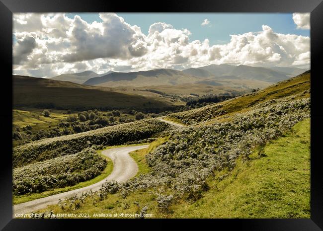 Winding Road-Glen Roy,Highlands of Scotland Framed Print by Dave Harnetty