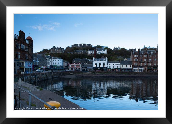 Oban harbour Framed Mounted Print by christian maltby