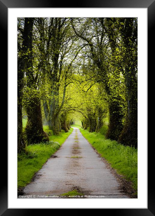 Plainake  road Dumfries Framed Mounted Print by christian maltby