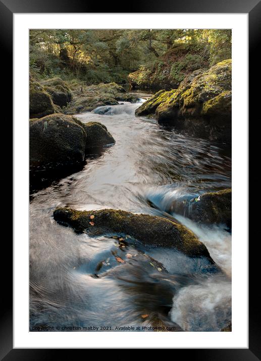 A picture of Scaur water Penpont Dumfries Framed Mounted Print by christian maltby