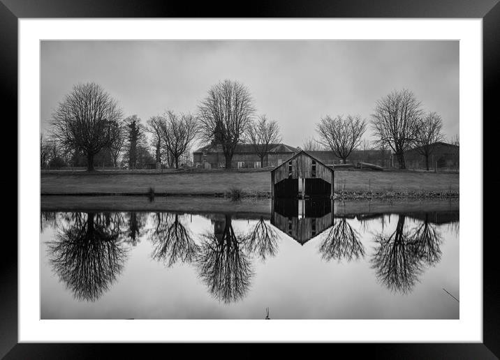 Reflections at Dalswinton Dumfries   Framed Mounted Print by christian maltby