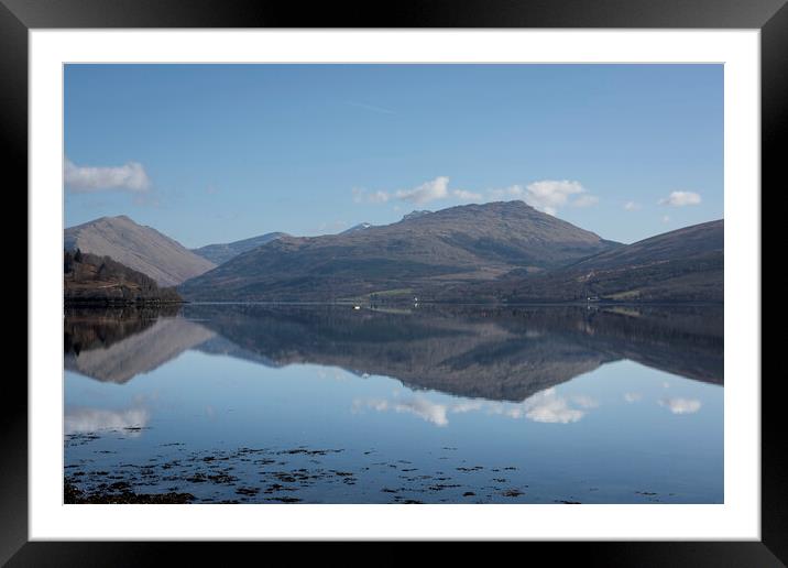 Outdoor mountains and Loch Fyne taken from Inveraray  Framed Mounted Print by christian maltby