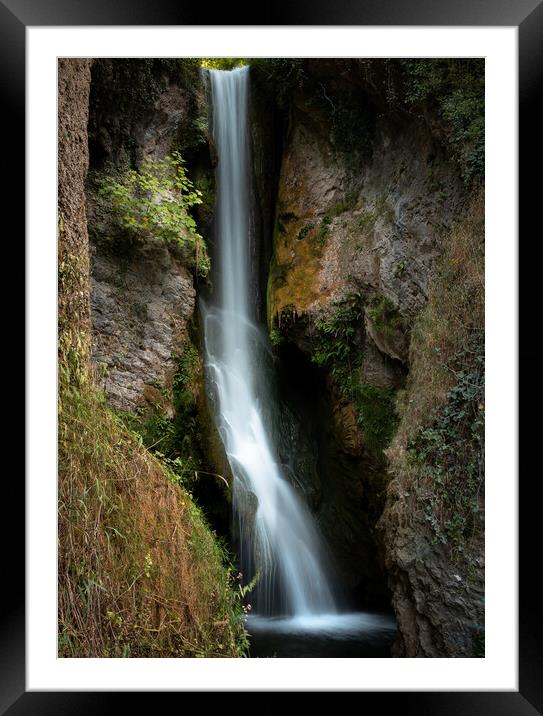 Dyserth - Waterfall North Wales  Framed Mounted Print by christian maltby