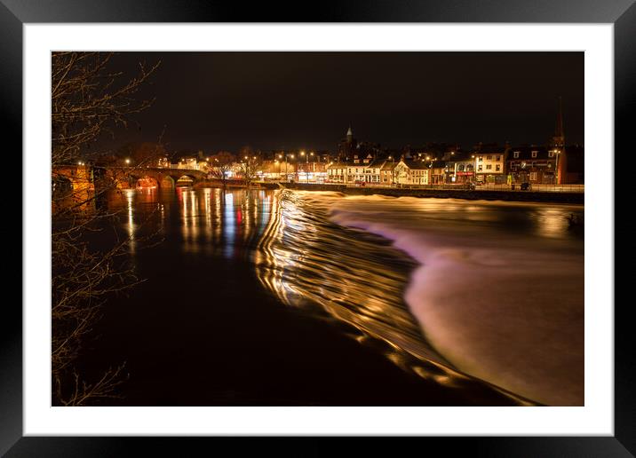 Dumfries white sands at night Framed Mounted Print by christian maltby