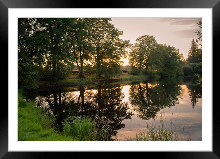 Sunset on the Loch Framed Mounted Print by christian maltby