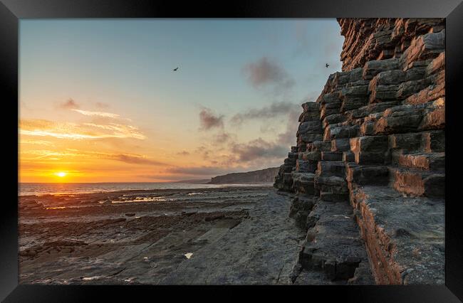 A walk along the Heritage Coast Glamorgan Wales 4 Framed Print by Frank Farrell