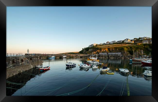 Mevagissey outer harbour, Cornwall  Framed Print by Frank Farrell