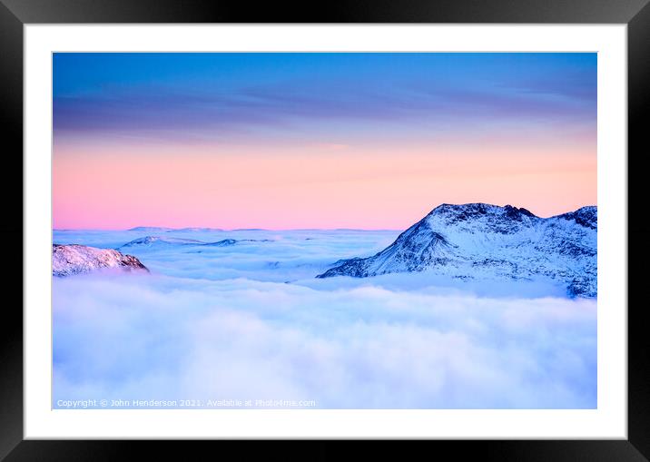 Pastel shades of winter Framed Mounted Print by John Henderson